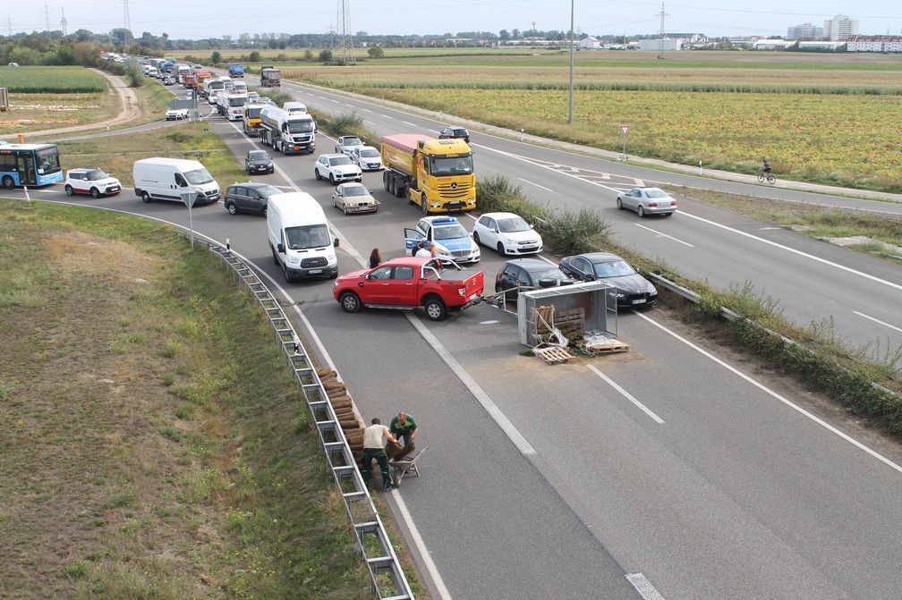 Unfallstelle im Überblick Bild: Polizei