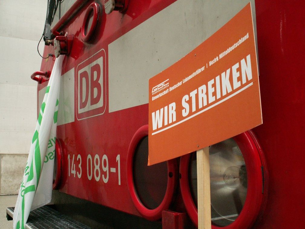 Streik der GDL am Leipziger Hauptbahnhof