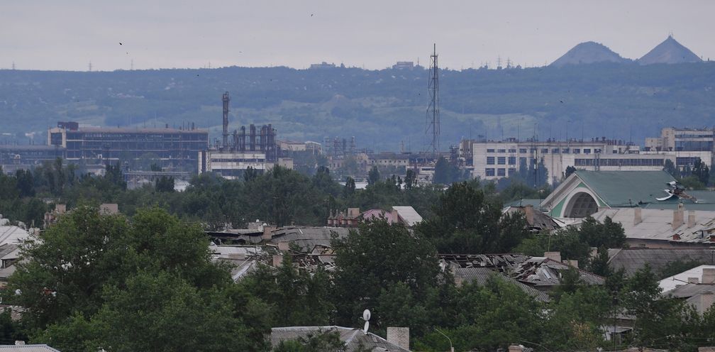 Auf dem Bild: Das Chemiewerk Asot in Sewerodonezk, 16. Juni 2022. Bild: WIKTOR ANTONJUK / Sputnik