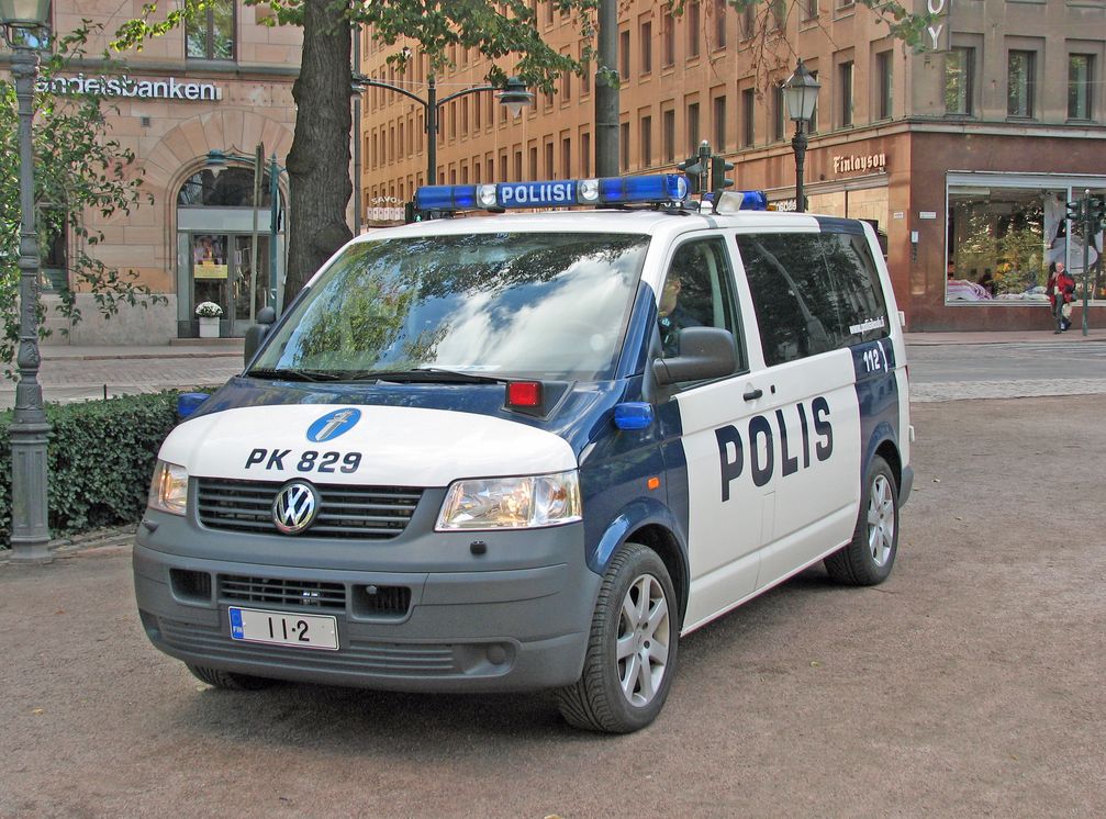A Finnish police van