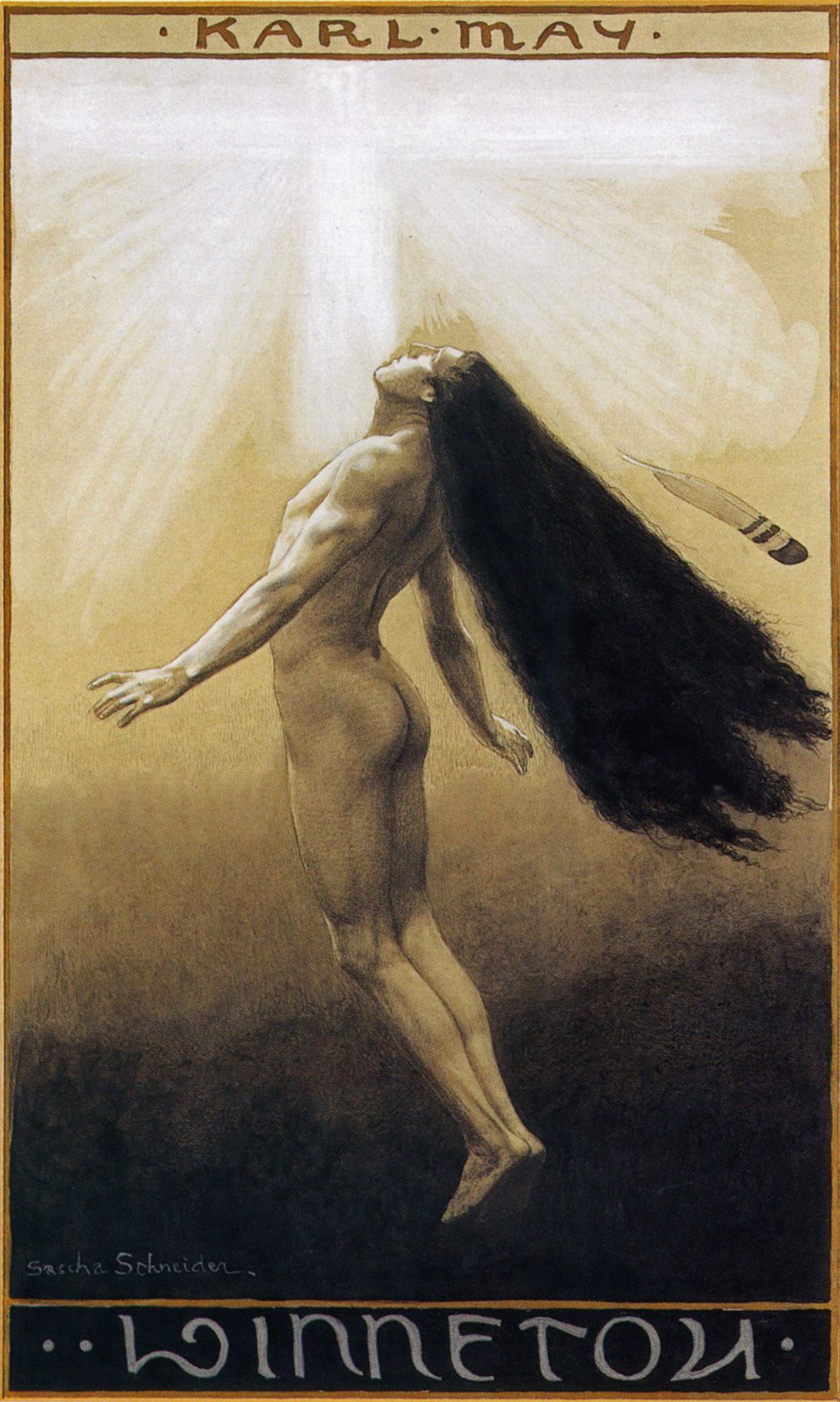 Titelbild von Sascha Schneider für Winnetou III, 1904 (Symbolbild)