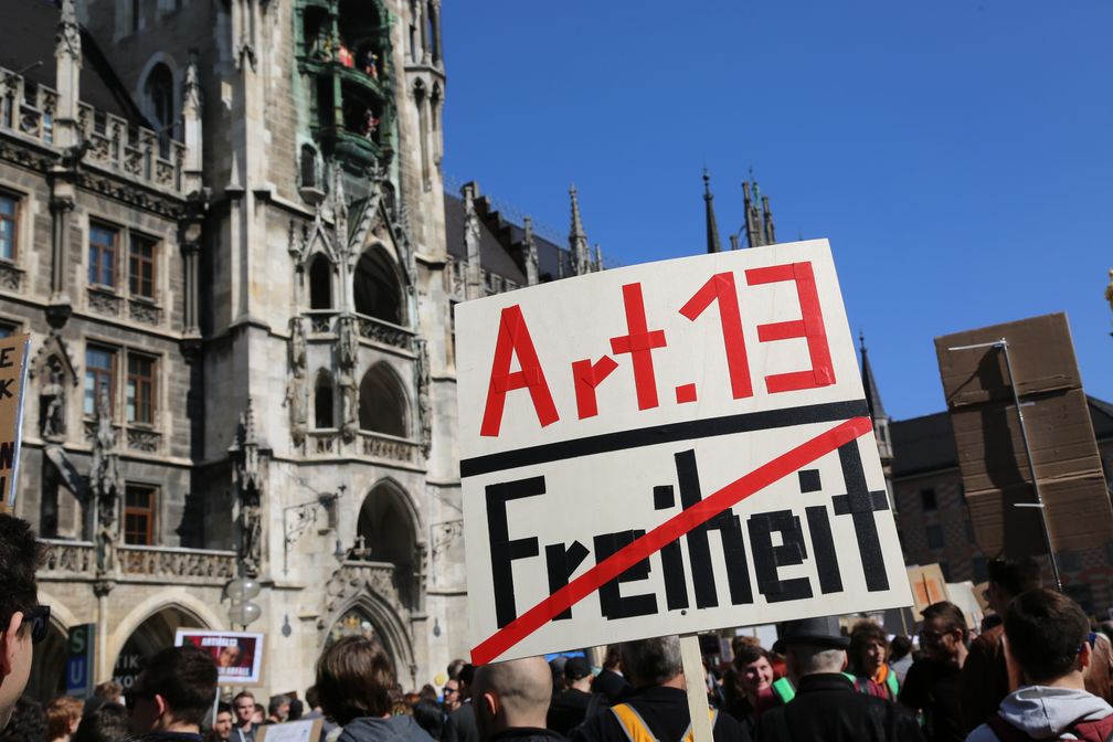Plakat auf der Save the Internet-Demonstration am 23. März 2019 in München
