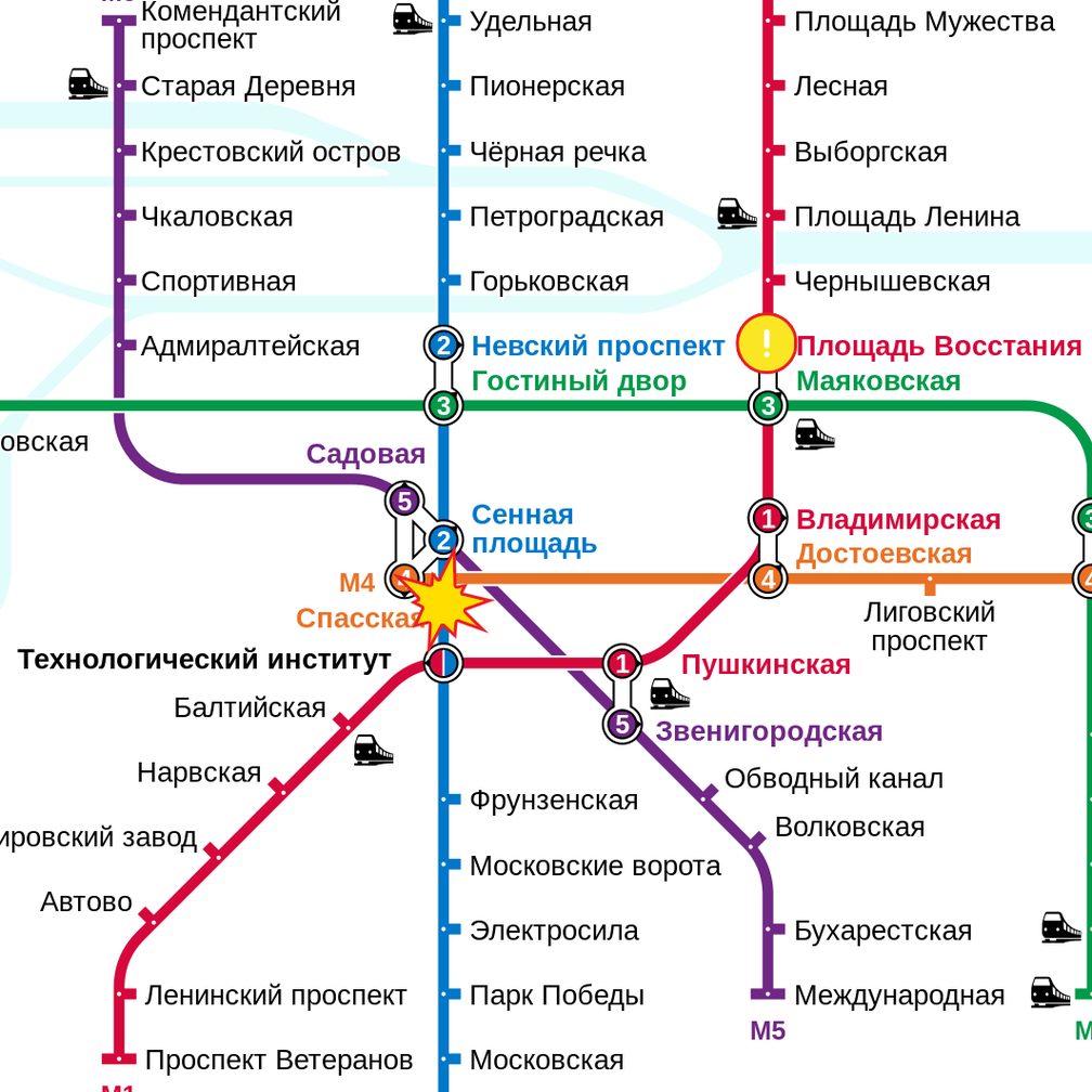 Lageplan im U-Bahnnetzplan