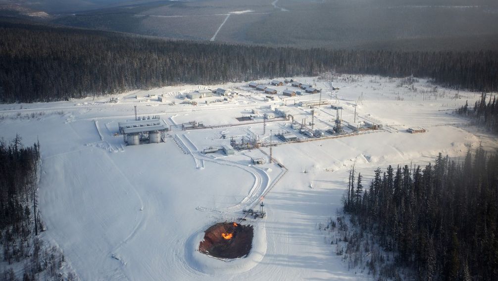 Archivbild: Eine Erdgasbohrung an der Gaslagerstätte Kowyktinskoje im Gebiet Irkutsk Bild: Sputnik / Igor Agejenko