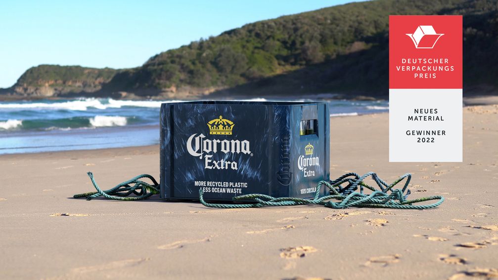 Corona Extra Kasten gewinnt Deutscher Verpackungspreis 2022 in Kategorie "Neues Material"