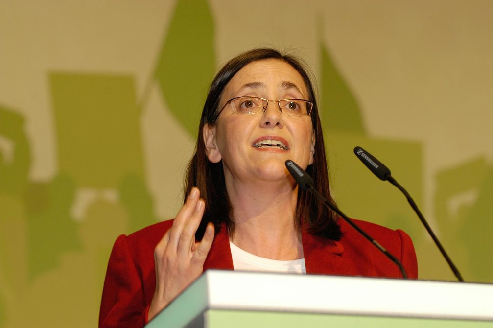 Kerstin Müller bei der Landesdeligiertenkonferenz der Grünen zur Bundestagswahl 2009 in Krefeld, Dezember 2008