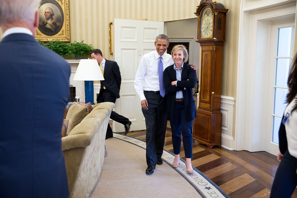 Anika Decker und Barack Obama (2014), Archivbild