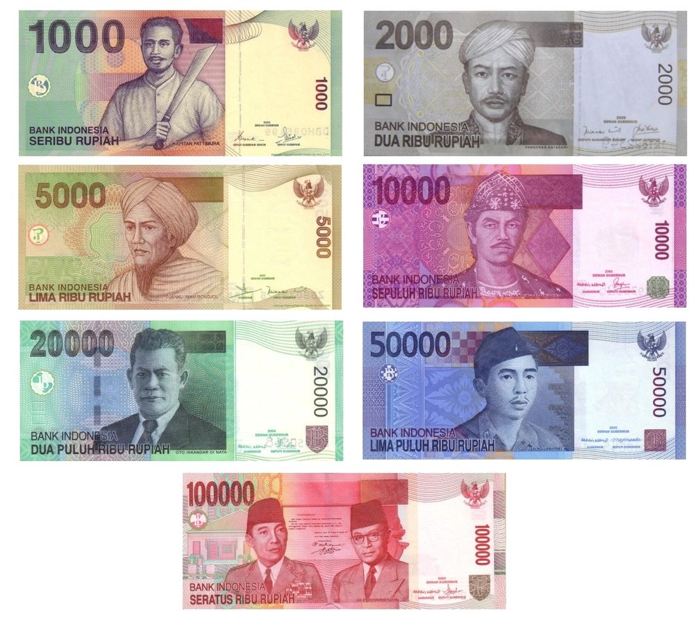 Verschiedene indonesische Banknoten
