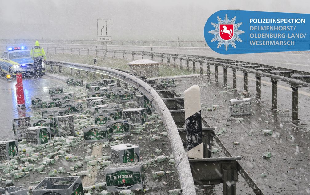 Verkehrsunfall Autobahndreieck Stuhr Bild: Polizei