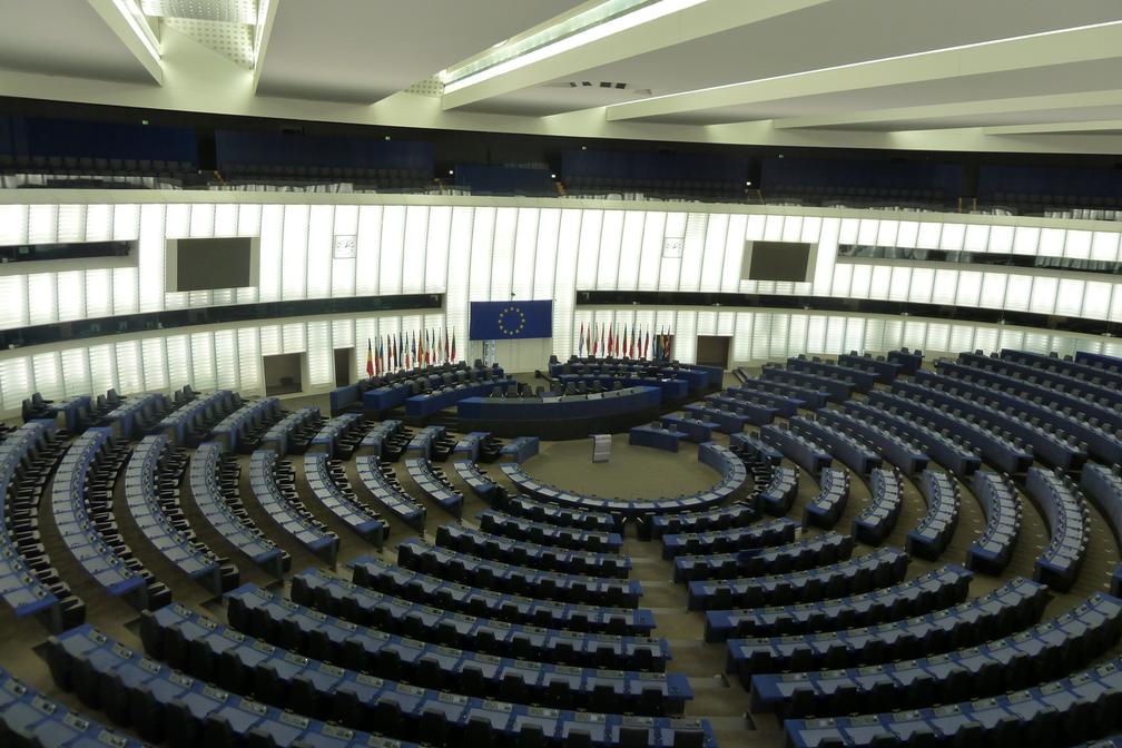 Plenarsaal des Europäischen Parlaments in Straßburg.