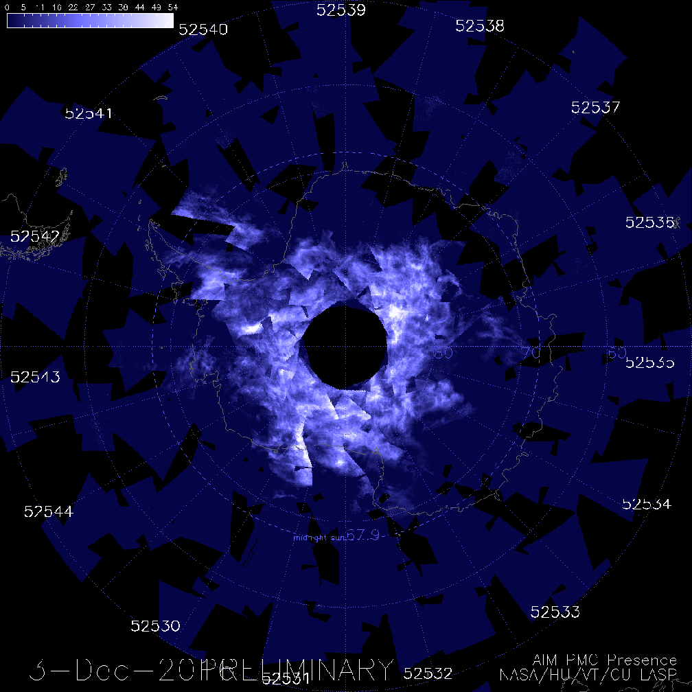 Antarktis am 03. Dezember 2016 Bild: NASA