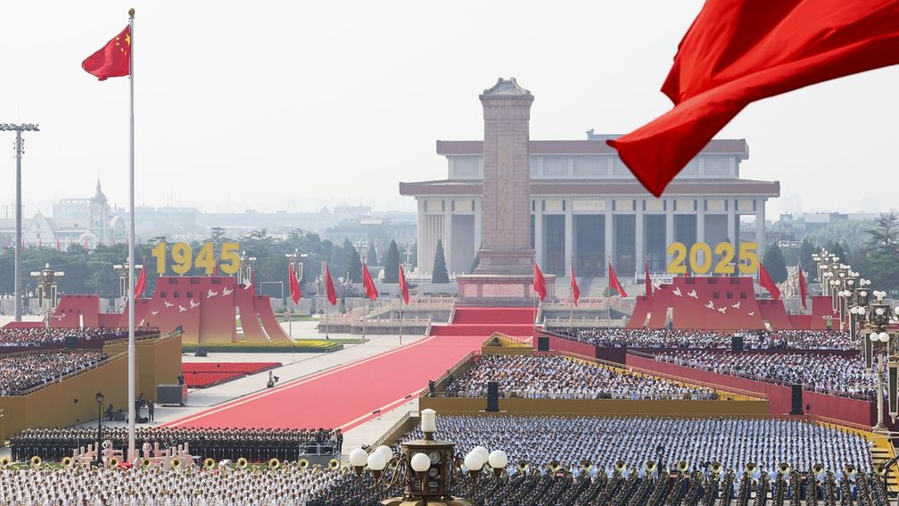 A grand gathering to commemorate the 80th anniversary of the victory of the Chinese People's War of Resistance Against Japanese Aggression and the World Anti-Fascist War held in Beijing, China, September 3, 2025. Bild: Xinhua