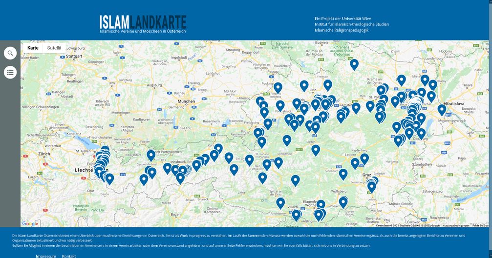 Die Islamlandkarte (Stand 01.06.2021)