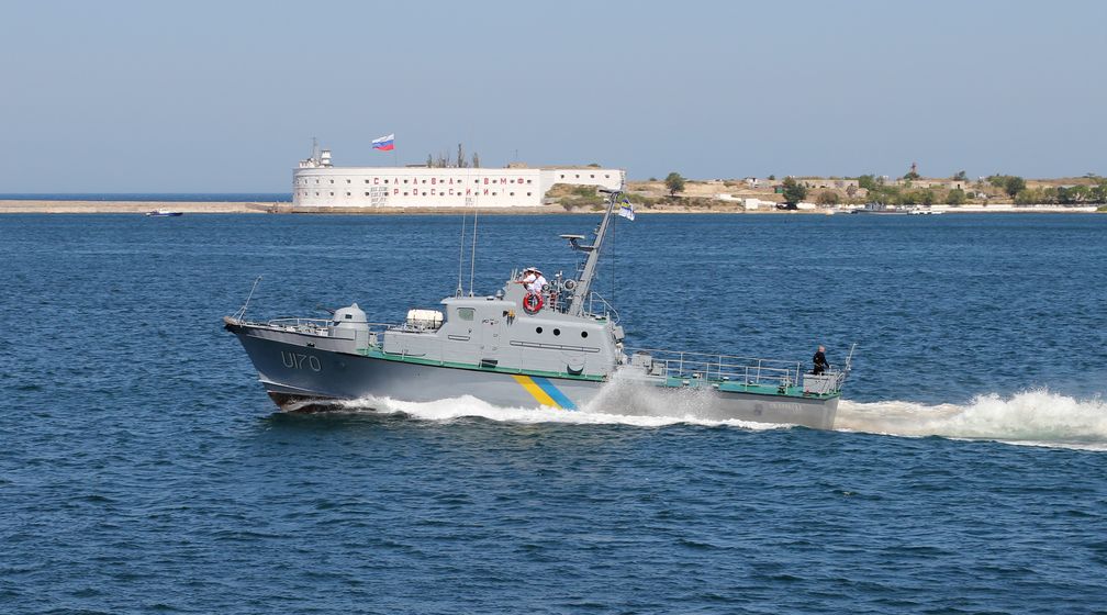 Ukrainian Navy artillery boat Zhuk class U170 Skadovs'k. (Symbolbild)