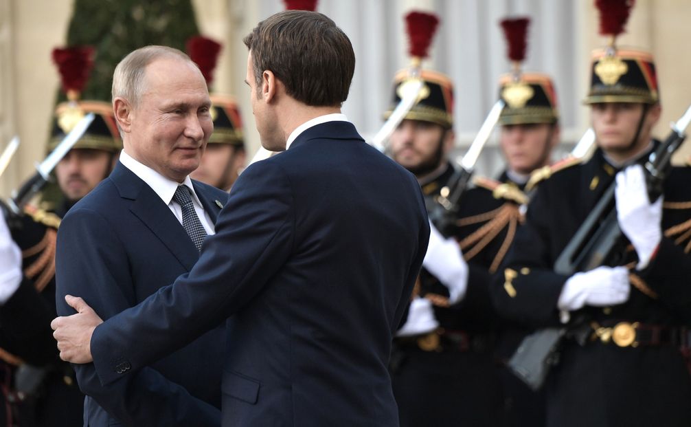 Wladimir Putin und Emmanuel Macron(2019)