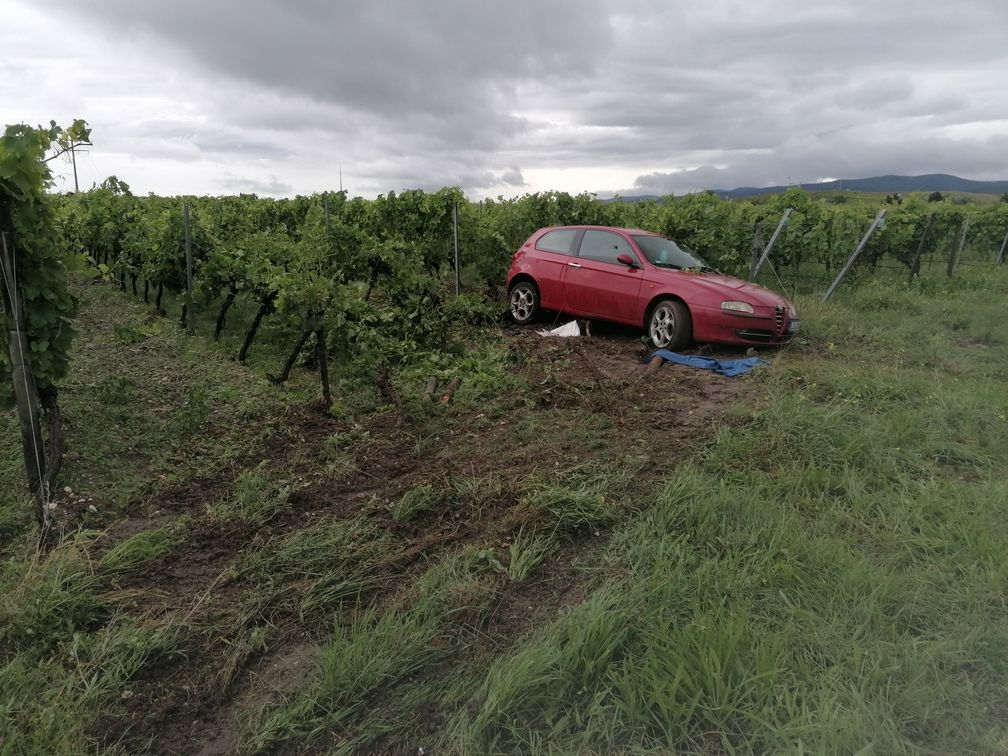 Unfallbeschädigtes Fahrzeug Bild: Polizei