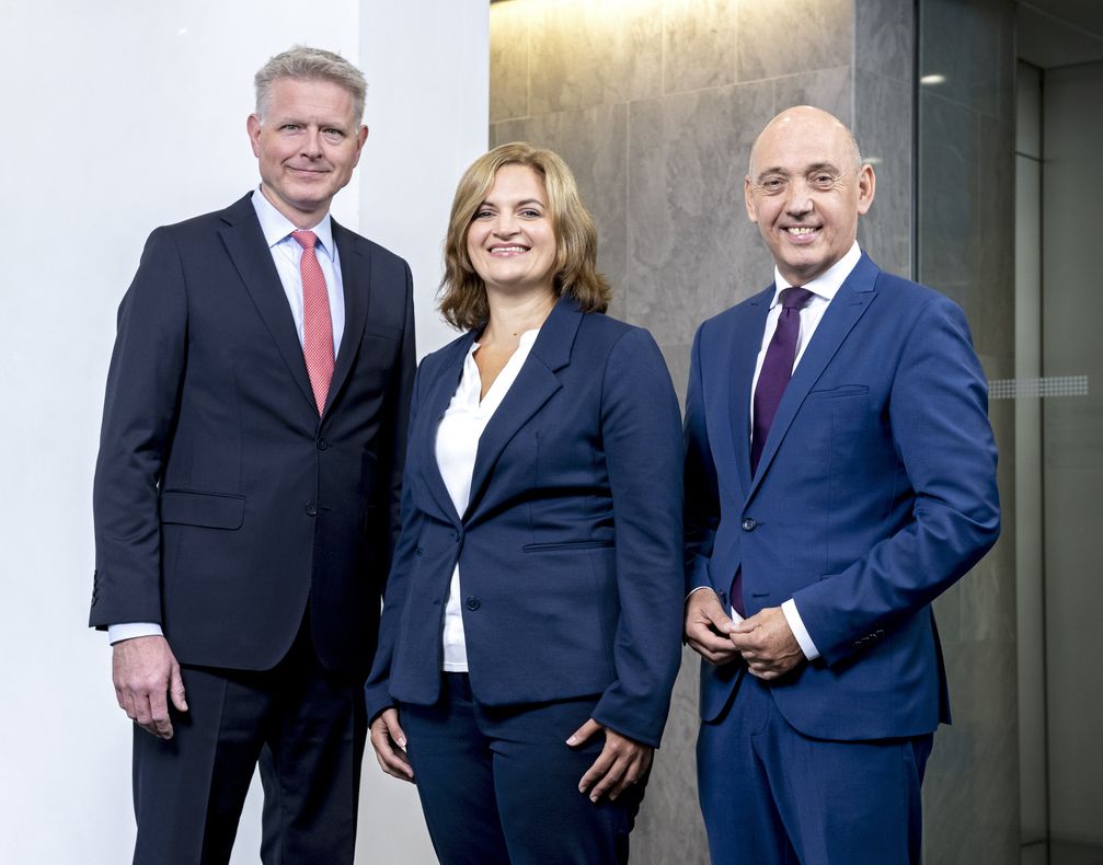 Geschäftsleitung der WIBank, v.l.n.r.:Dr. Michael ReckhardJudith MandelGottfried Milde (2025) Bild: Wirtschafts- und Infrastrukturbank Hessen Fotograf: Martin Joppen