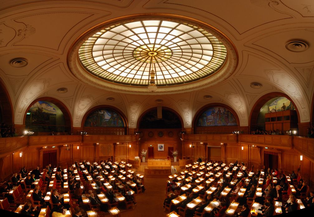 The award ceremony in the Riksdag of Sweden in 2009