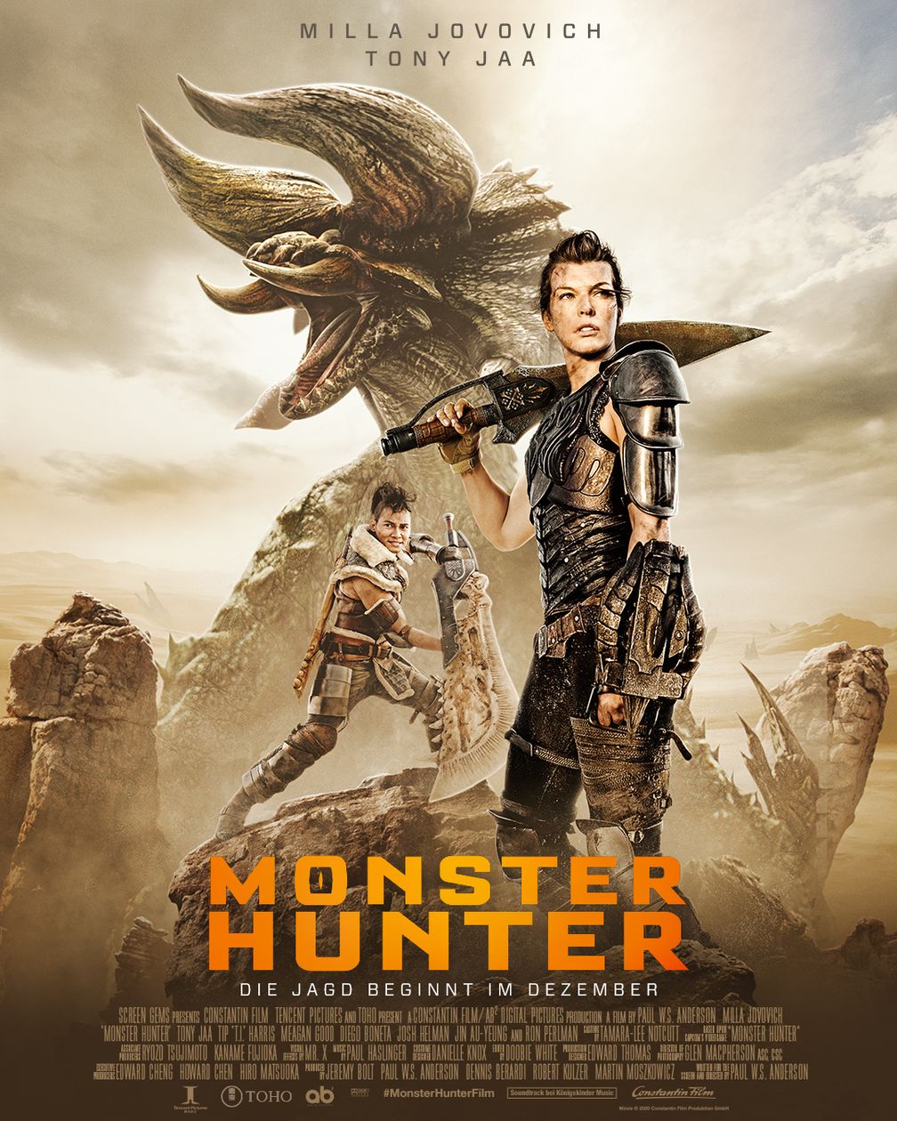 MONSTER HUNTER Hauptplakat  Bild: Constantin Film Verleih GmbH Fotograf: Constantin Film