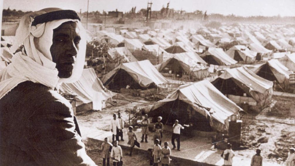 Eine historische Aufnahme von 1948, die das Jaramana Refugee Camp in Damaskus zeigt  Bild: Wikimedia Commons/hanini.org