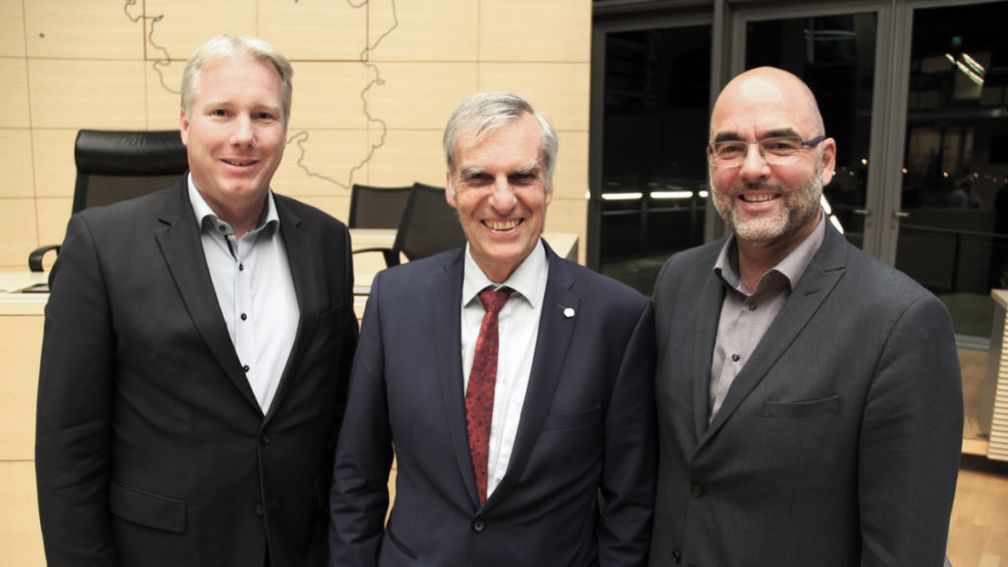 Jörg Nobis MdL, Dr. Bruno Hollnagel MdB, Claus Schaffer MdL (v.l.n.r.) am 6. September 2019 in Kiel.