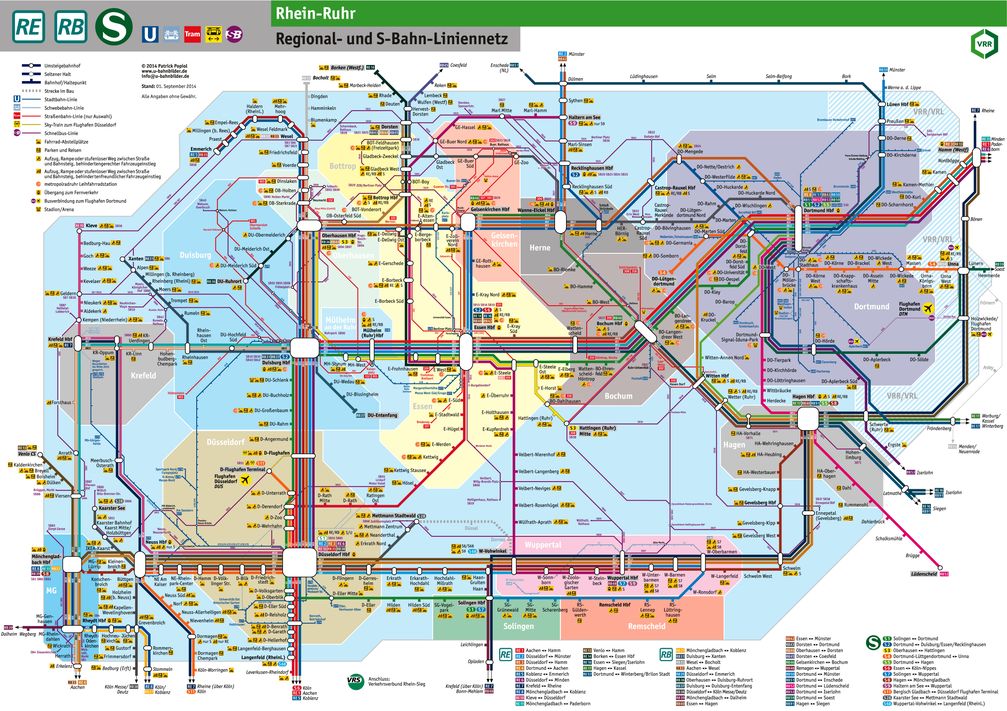 Liniennetz des VRR 2014