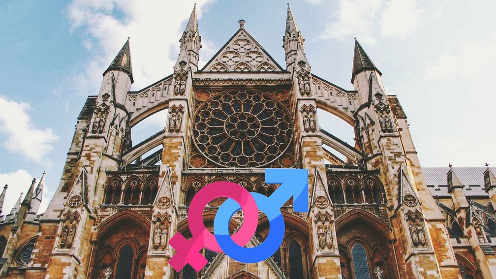 Bild: Westminster Abbey: Dominika Gregušová / Pexels; Symbole: Pixabay; Montage: AUF1 / Eigenes Werk