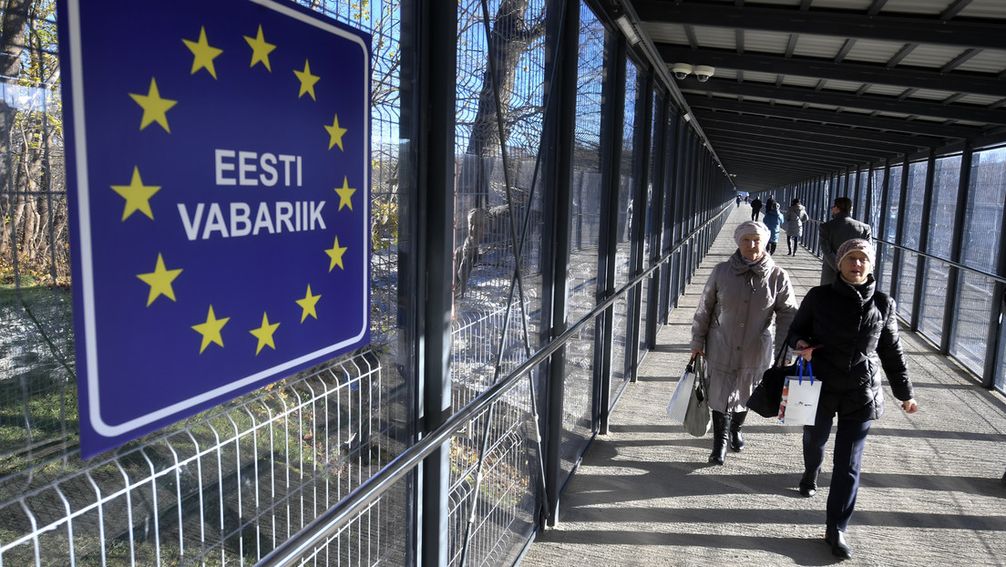 Symbolbild: Kontrollpunkt "Narwa-2" an der estnisch-russischen Grenze.