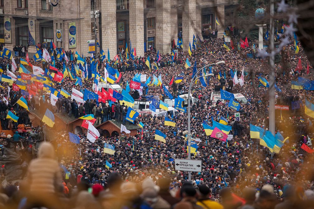 Demonstrationen am Majdan Nesaleschnosti, Kiew