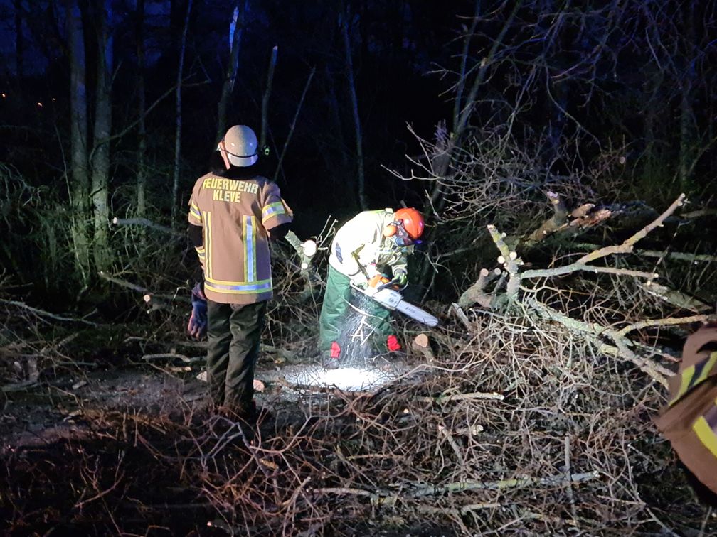 Sturm-bedingte Einsätze zum Orkantief. Fotos: Feuerwehr Kleve