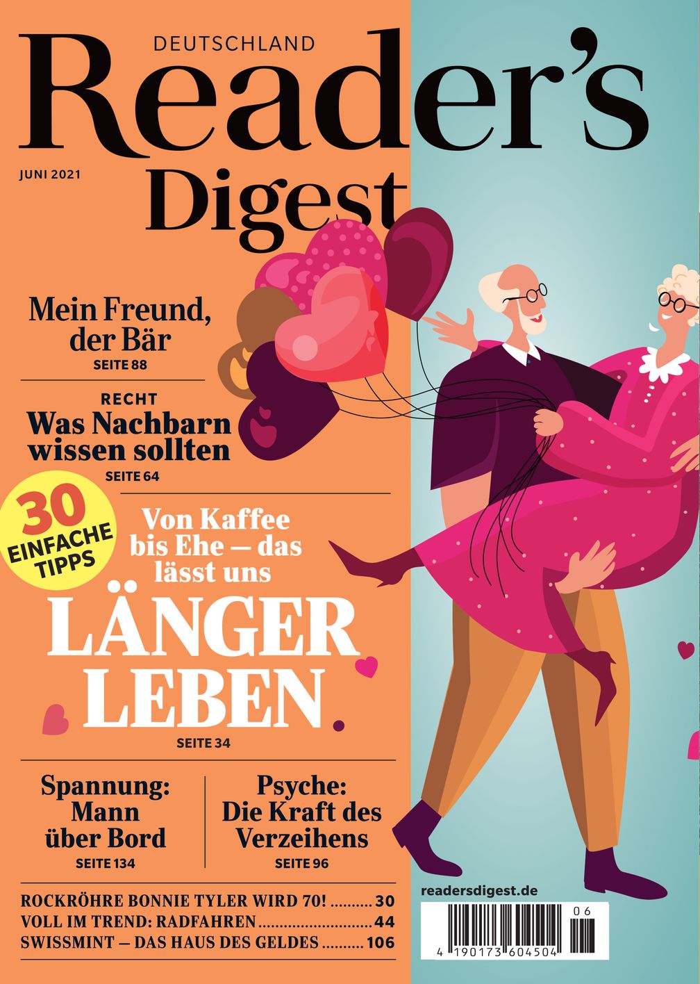Cover der Juni-Ausgabe des Magazins Reader's Digest Bild: Reader's Digest Deutschland Fotograf: Reader's Digest Deutschland