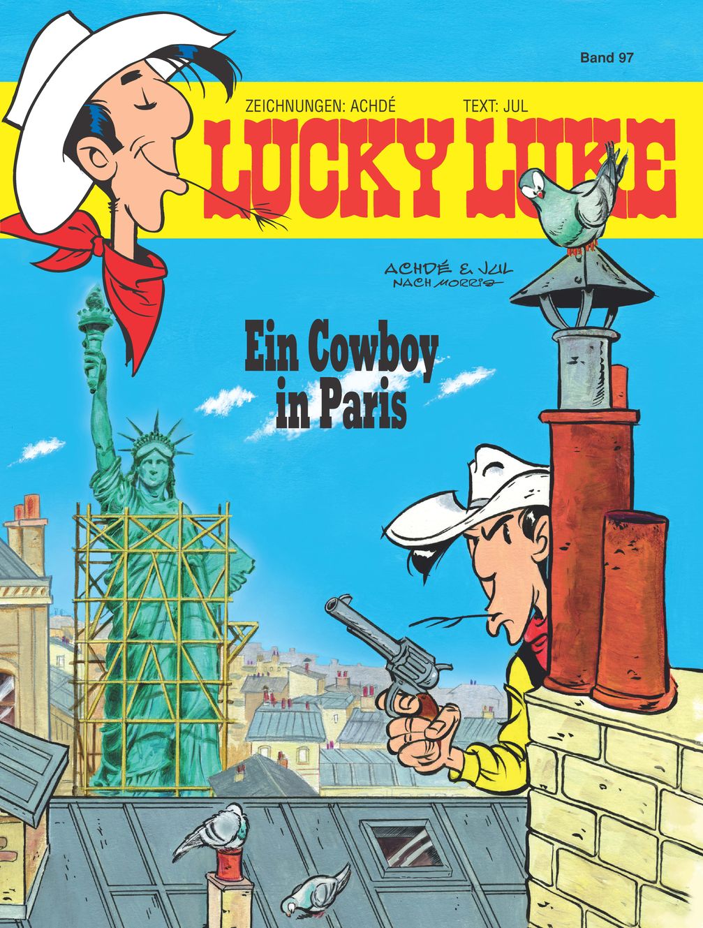 Cover des Lucky Luke Bandes 97 "Ein Cowboy in Paris" Bild: "obs/Egmont Ehapa Media GmbH/Egmont Ehapa Media Lucky Comics"