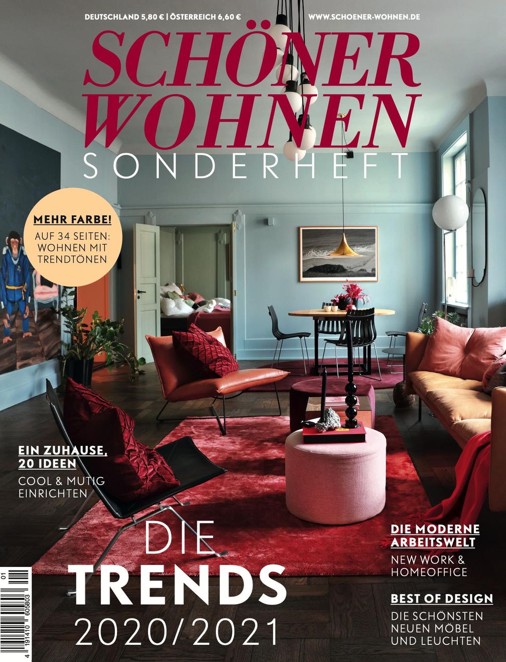 Cover SCHÖNER WOHNEN Trends 2020/2021 /  Bild: "obs/Gruner+Jahr, SCHÖNER WOHNEN/Annette Nordstrom/ LIVING4MEDIA"