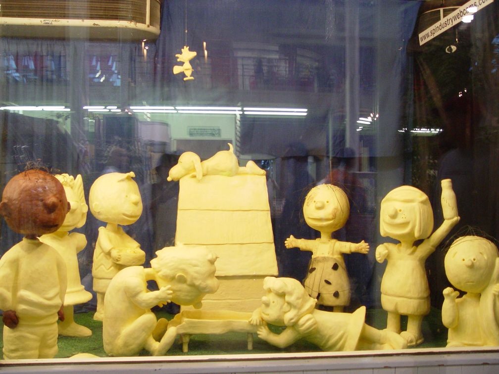 Die Peanuts als Butterschnitzerei auf der Iowa State Fair (2002)