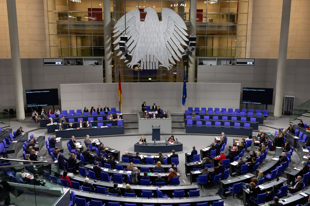 Plenarsaal im Deutschen Bundestag.