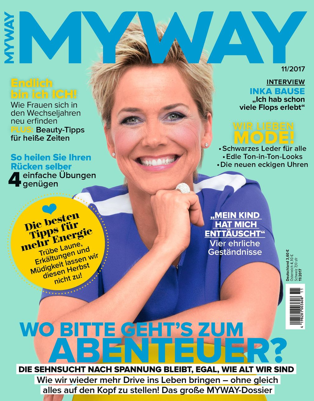MYWAY Cover 11/2017. Bild: "obs/Bauer Media Group, MYWAY/MYWAY"