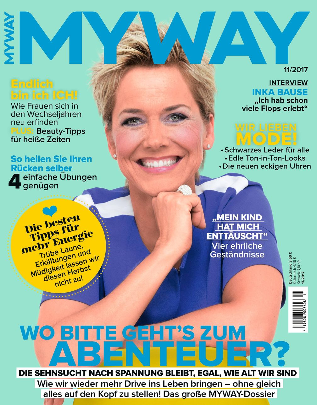 MYWAY Cover 11/2017. Bild: "obs/Bauer Media Group, MYWAY/MYWAY"