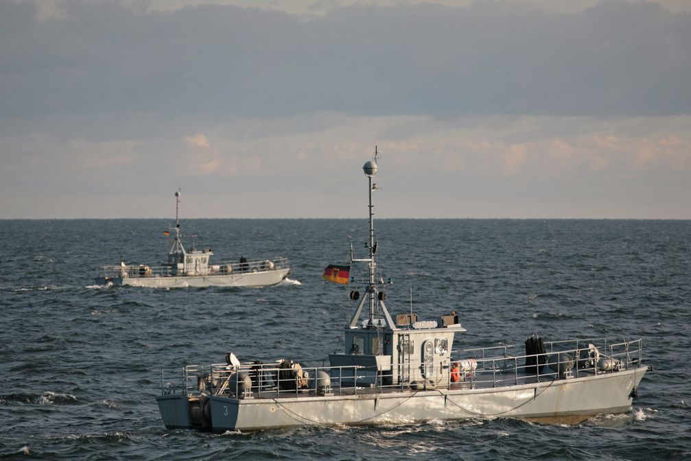 Ferngelenkten Minenräumdrohnen SEEHUND in der Kieler Fjörde während der Übung SQUADEX Bild:     PIZ Marine