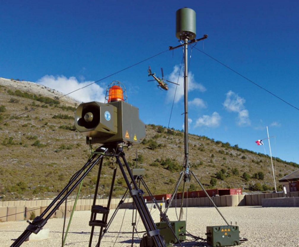 Das aufgebaute RAM-Alarmsystem in Betrieb im Feldlager Bild: Thales Fotograf: Presse- und Informationszentrum AIN