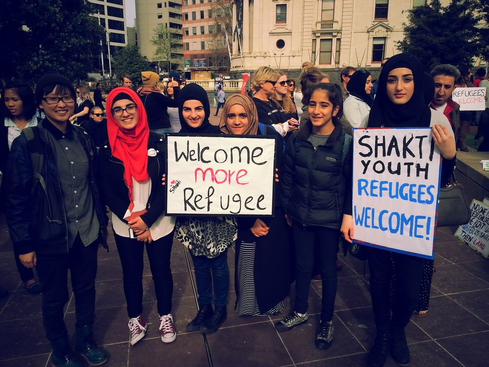 Refugees welcome = Flüchtlinge willkommen: Der Ursprung dieser Forderung ist bis heute unbekannt (Symbolbild)