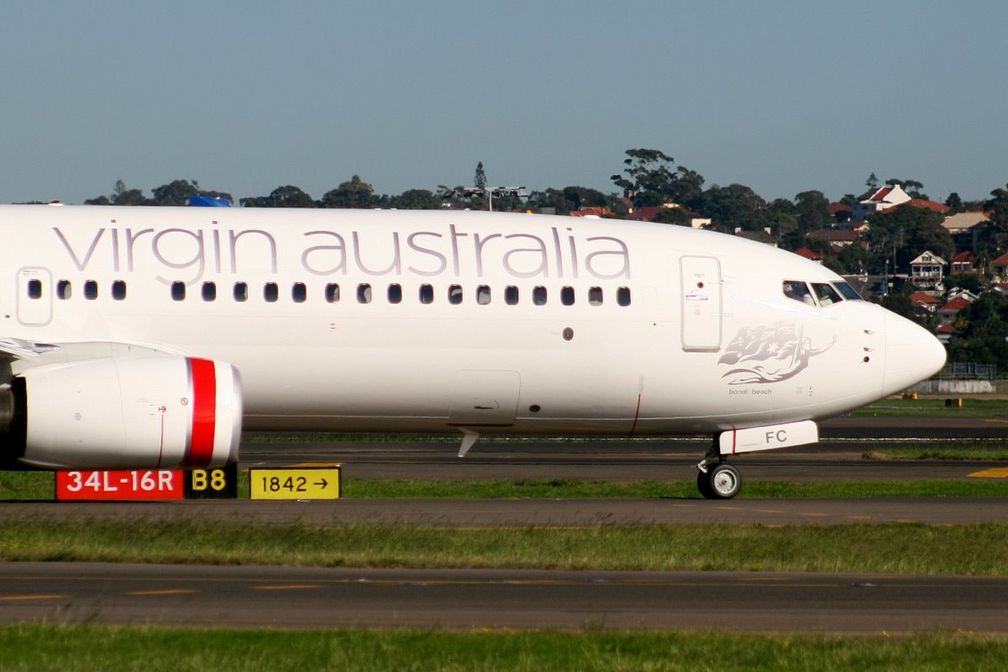 Eine Boeing 737 der Virgin Australia am Tag nach der Umbenennung von Virgin Blue