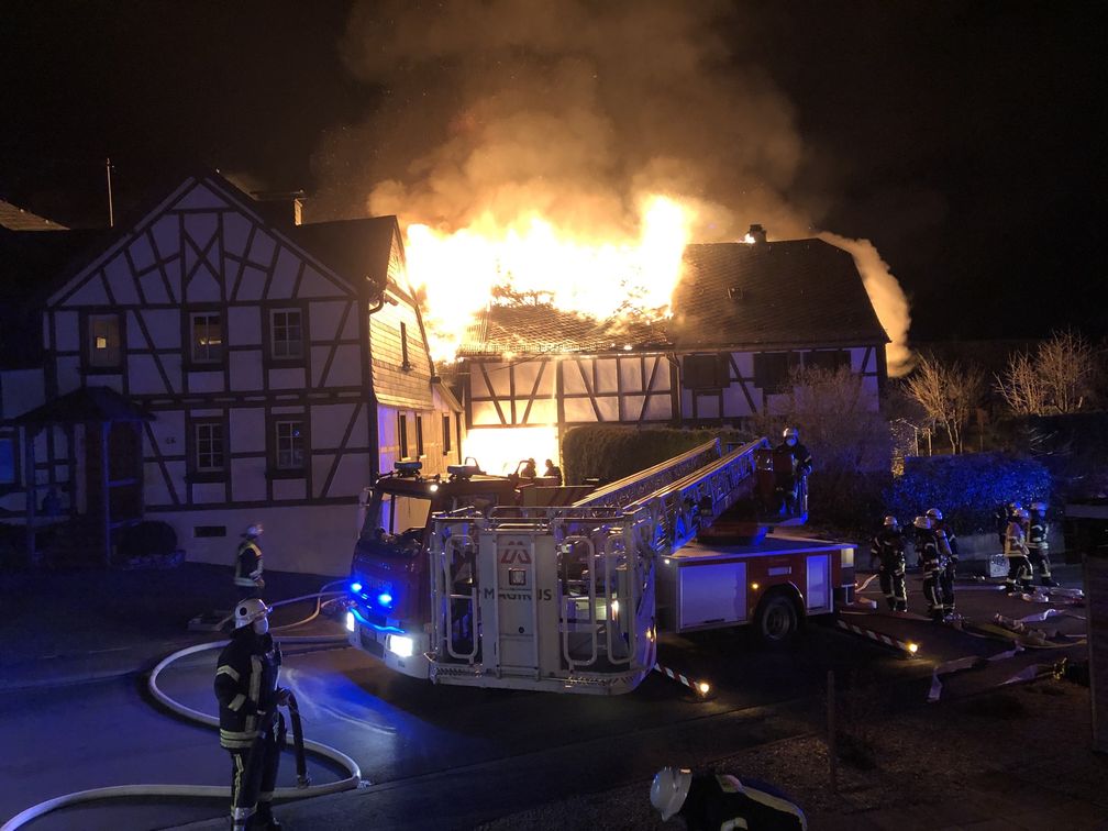 Brand Fachwerkhaus Herborn Bild: Polizei