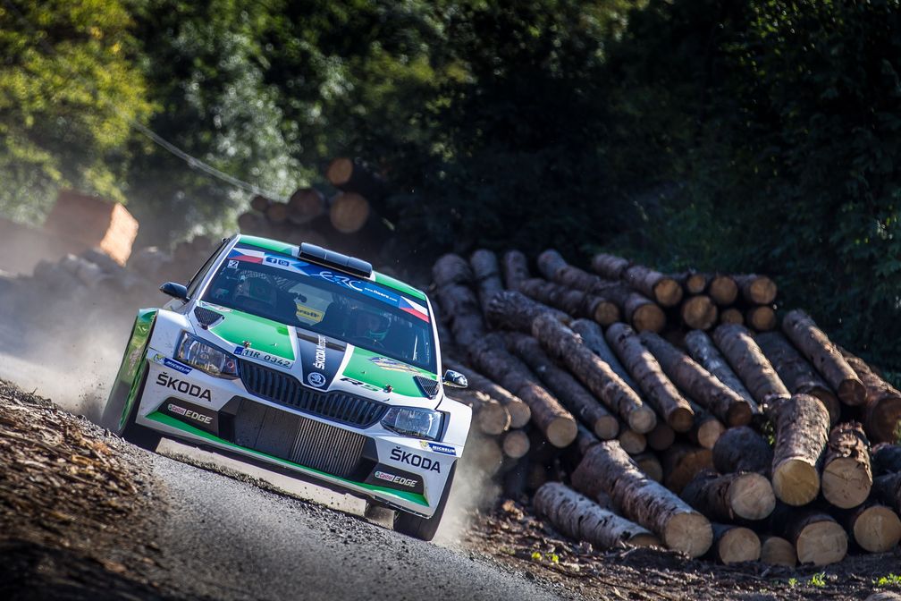 SKODA bei der Barum Czech Rallye Zlin: Für das Werksteam von SKODA Motorsport ist es der erste Titel mit dem neuen Fabia R5.  Quellenangabe: "obs/Skoda Auto Deutschland GmbH"