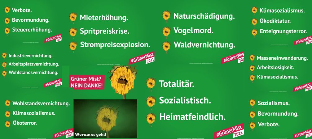 Kampagne "Grüner Mist" Kollage