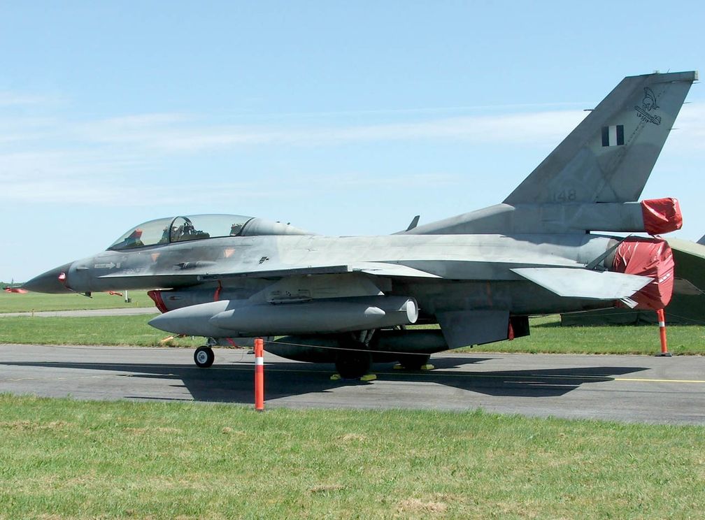 Griechische Luftstreitkräfte: F-16D 2005 in Dänemark