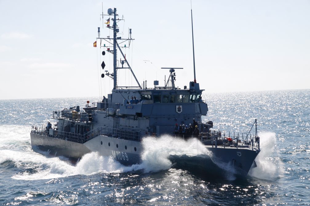 Die M1069 HOMBURG ist eines der Minenjagdboote, die mit dem neuen IMCMS ausgestattet werden.  Bild: Bundeswehr / Friedrich Weishaupt Fotograf: Friedrich Weishaupt