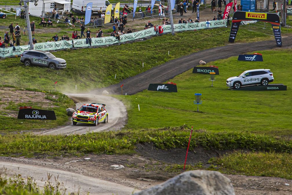 Skoda Motorsport bei der Rallye Finnland