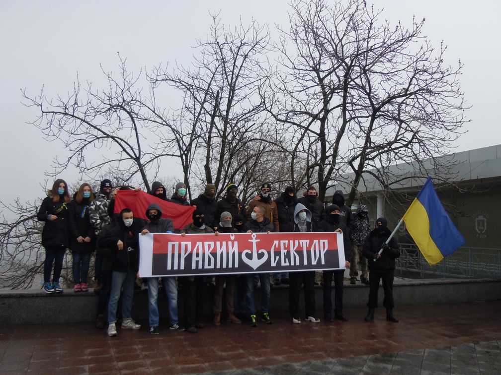 Aktivisten des rechten Sektors in Odessa
