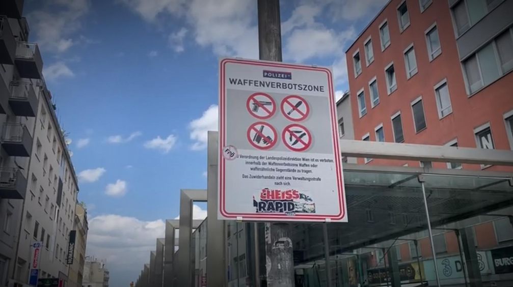 Waffenverbotszone (Symbolbild) Bild: AUF1 / Eigenes Werk