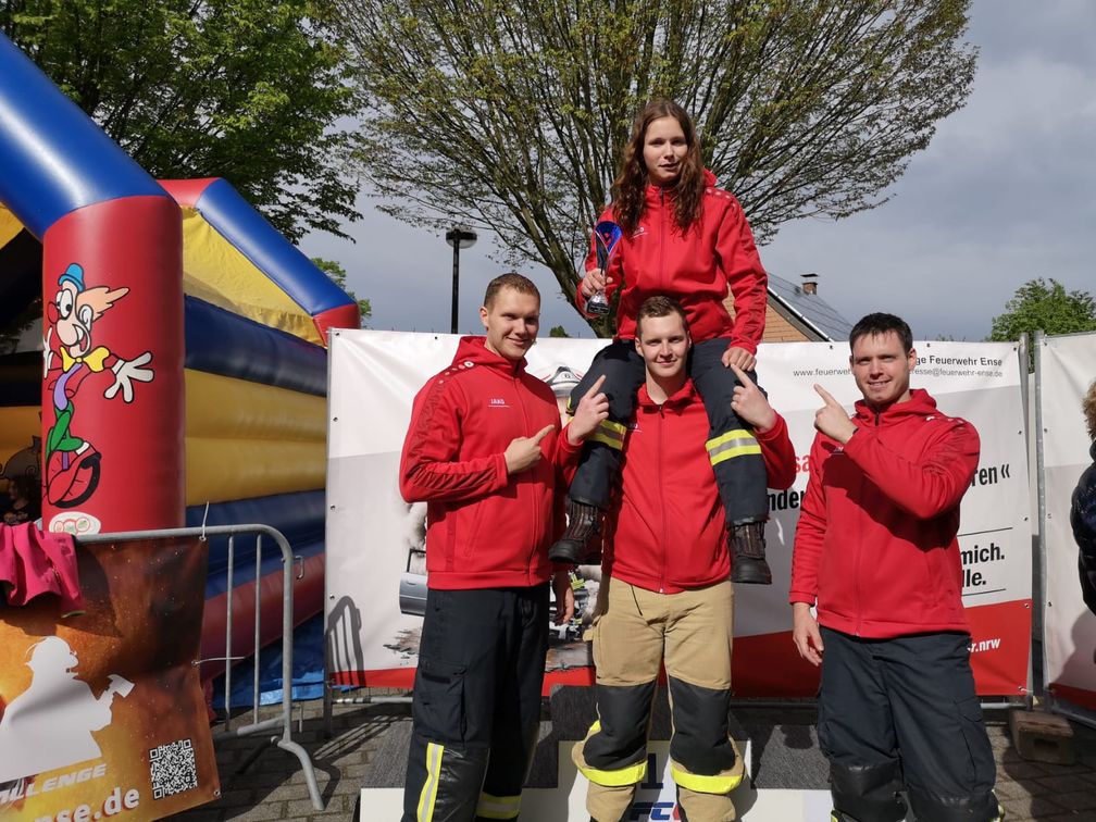 Die Freiwillige Feuerwehr Werne stellte die schnellste Frau des Tages bei der Höinger Firefighter Challenge